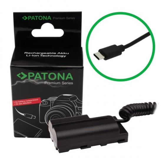 PATONA Premium USB-C Input battery adapter for Sony NP-FM50 NP-F550 NP-F750  NP-F960 NP-F970 NP-FM500 N